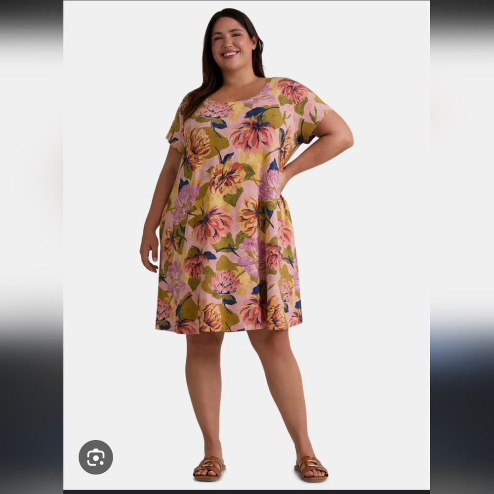 NWT Terra & Sky Floral Swing Knit Dress